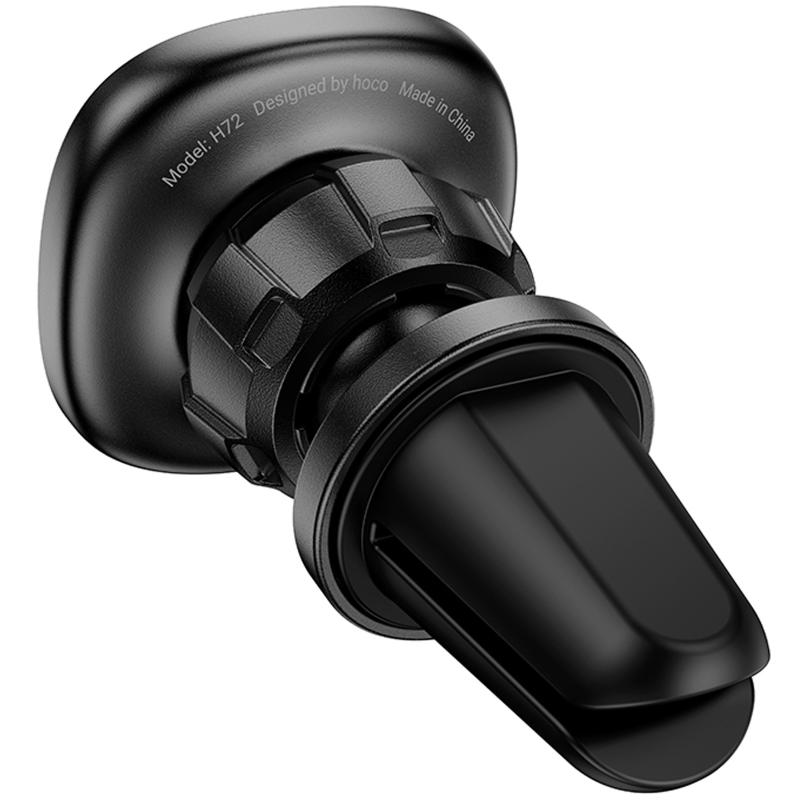 Автотримач Hoco H72 Crown magnetic (air outlet) Black / Metal gray - Зображення 5