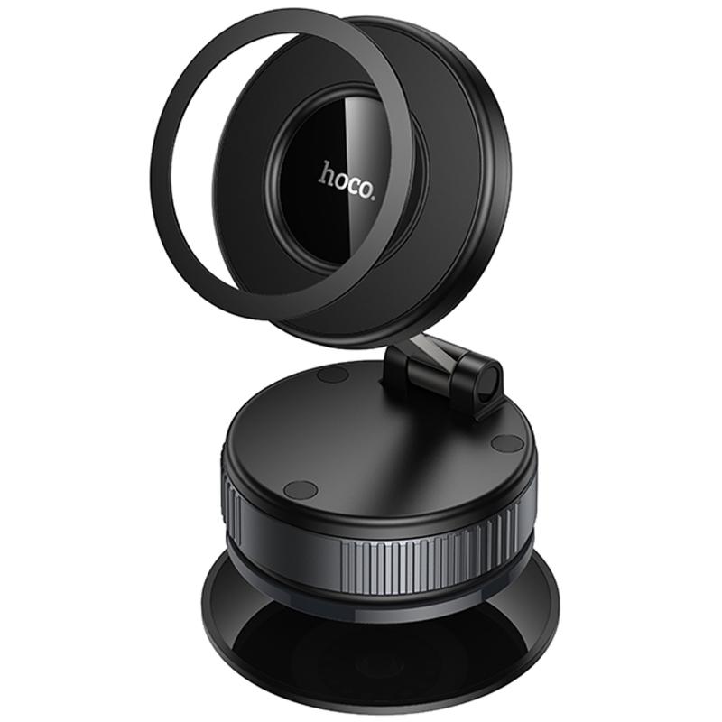 Автотримач Hoco H86 Dragon manual suction cup magnetic (universal) Black / Metal gray - Зображення 5