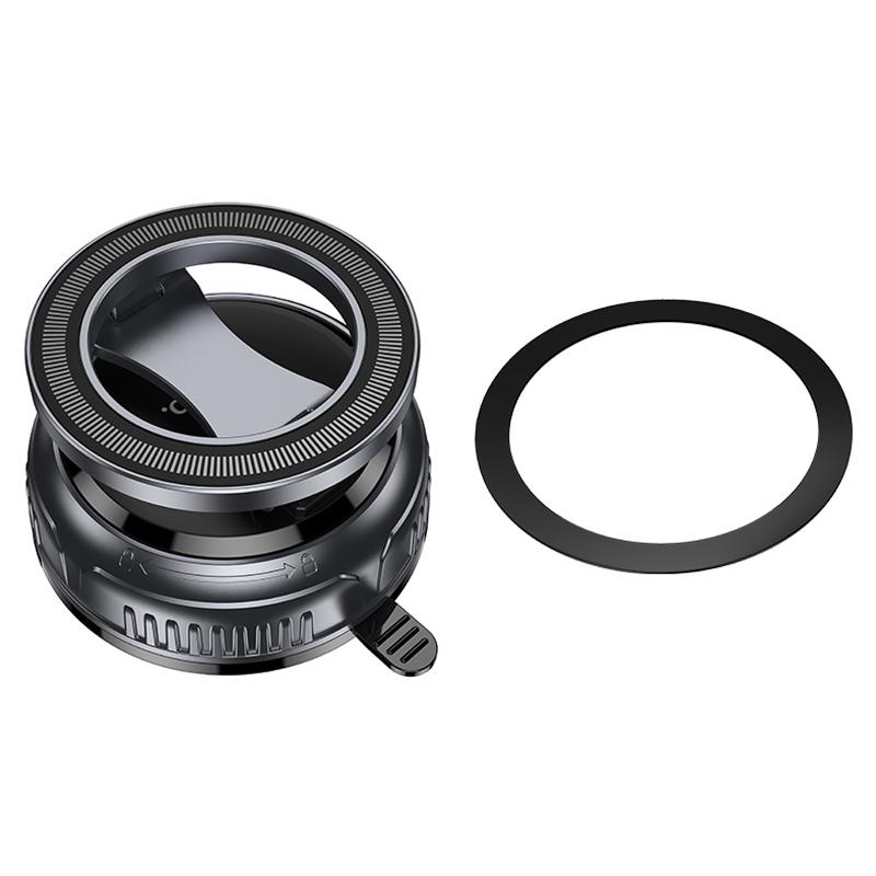 Автотримач Hoco H92 High vacuum suction cup magnetic (universal) Black / Metal gray - Зображення 5