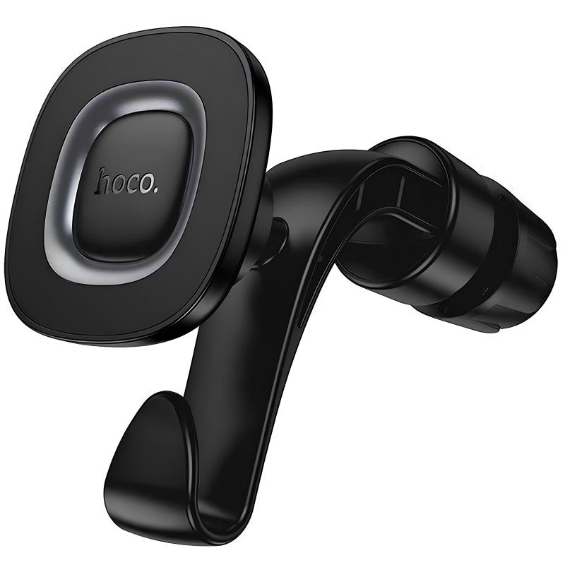 Автотримач Hoco H99 Crown magnetic на підголівник Black metal gray