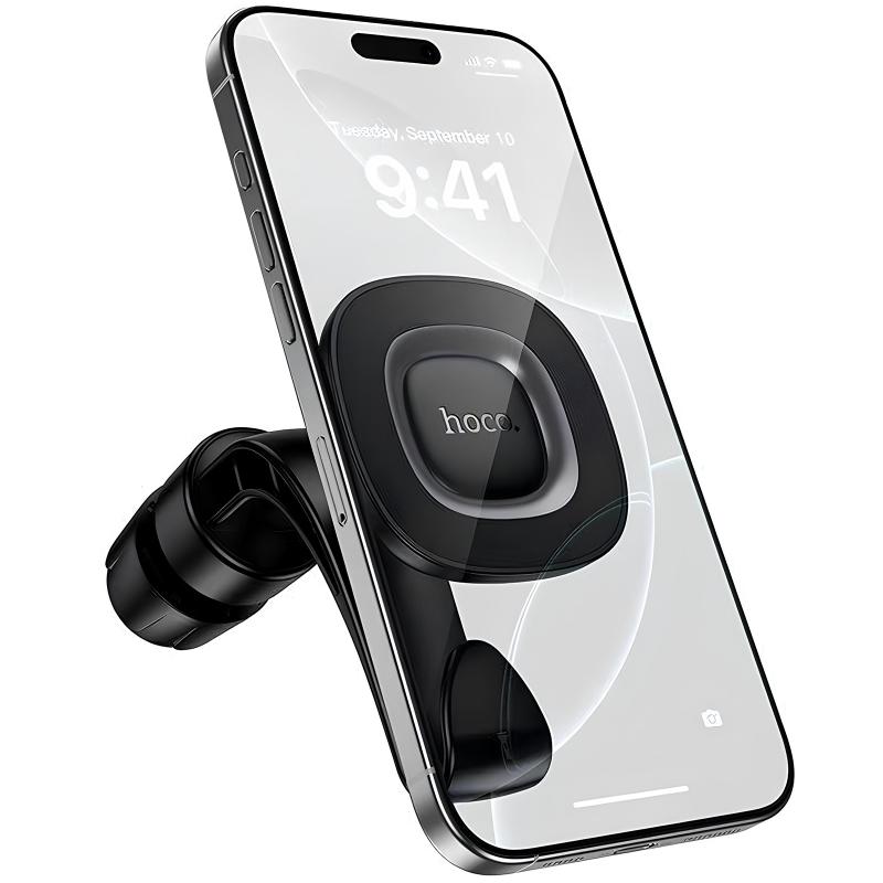 Автотримач Hoco H99 Crown magnetic на підголівник Black metal gray - Зображення 6
