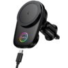 Автотримач з БЗП Hoco HW36 Electric 15W with cooler (air outlet) Black