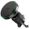 Автотримач з БЗП WIWU CH-325 Warriors Qi2 15W (air outlet) Black