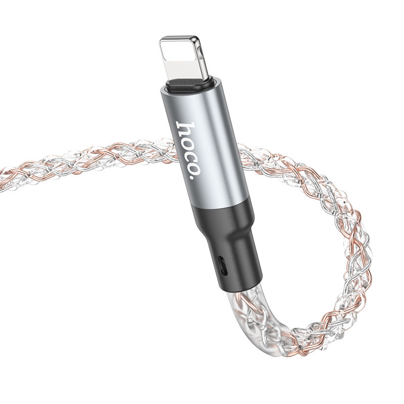 Дата кабель Hoco U112 Shine Type-C to Lightning 20W (1m) Gray - Зображення 5