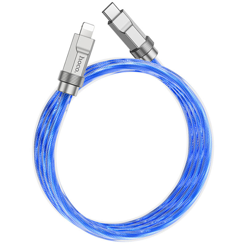Дата кабель Hoco U113 Solid 20W Type-C to Lightning (1m) Blue - Зображення 2