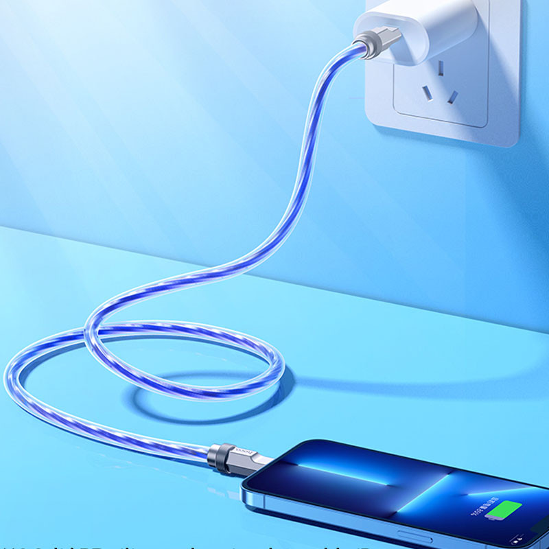 Дата кабель Hoco U113 Solid 20W Type-C to Lightning (1m) Blue - Зображення 5