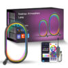 Настільна LED лампа RGB Smart desk oval lamp Bluetooth USB with app Black