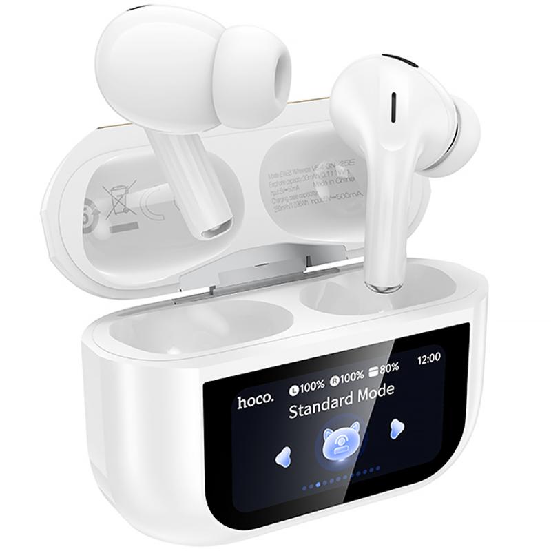 Бездротові TWS навушники Hoco EW88 Rampino with Touch Screen ANC White - Зображення 3