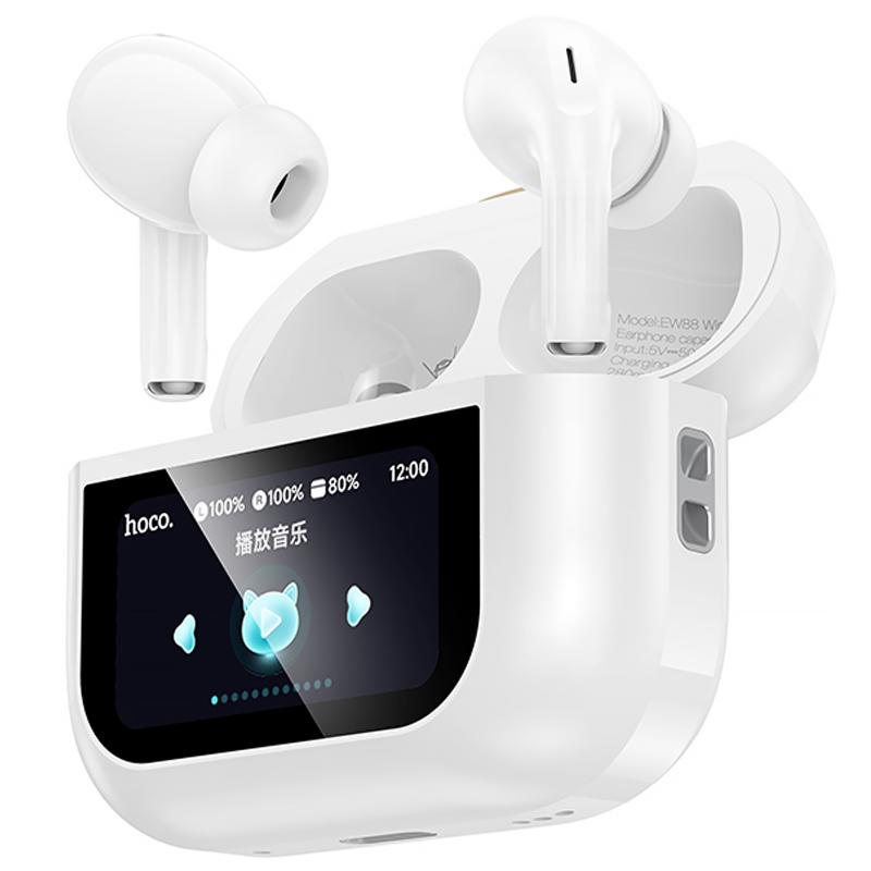 Бездротові TWS навушники Hoco EW88 Rampino with Touch Screen ANC White - Зображення 4