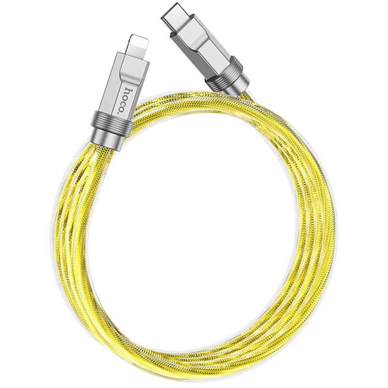 Дата кабель Hoco U113 Solid 20W Type-C to Lightning (1m) Gold - Зображення 2