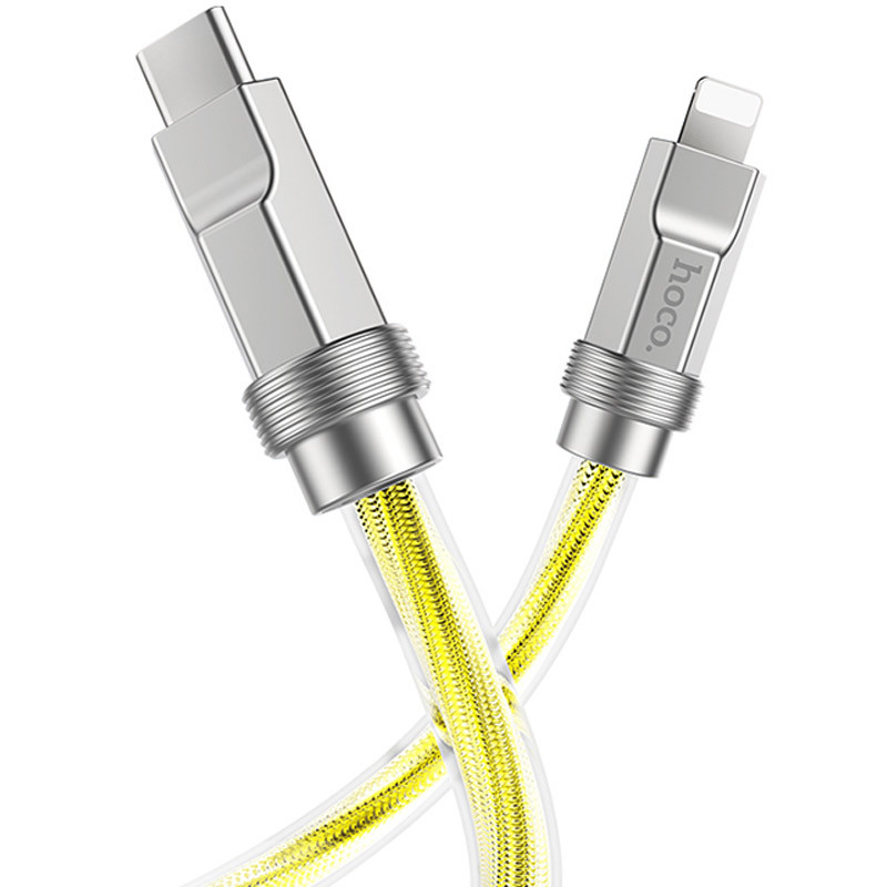 Дата кабель Hoco U113 Solid 20W Type-C to Lightning (1m) Gold - Зображення 3