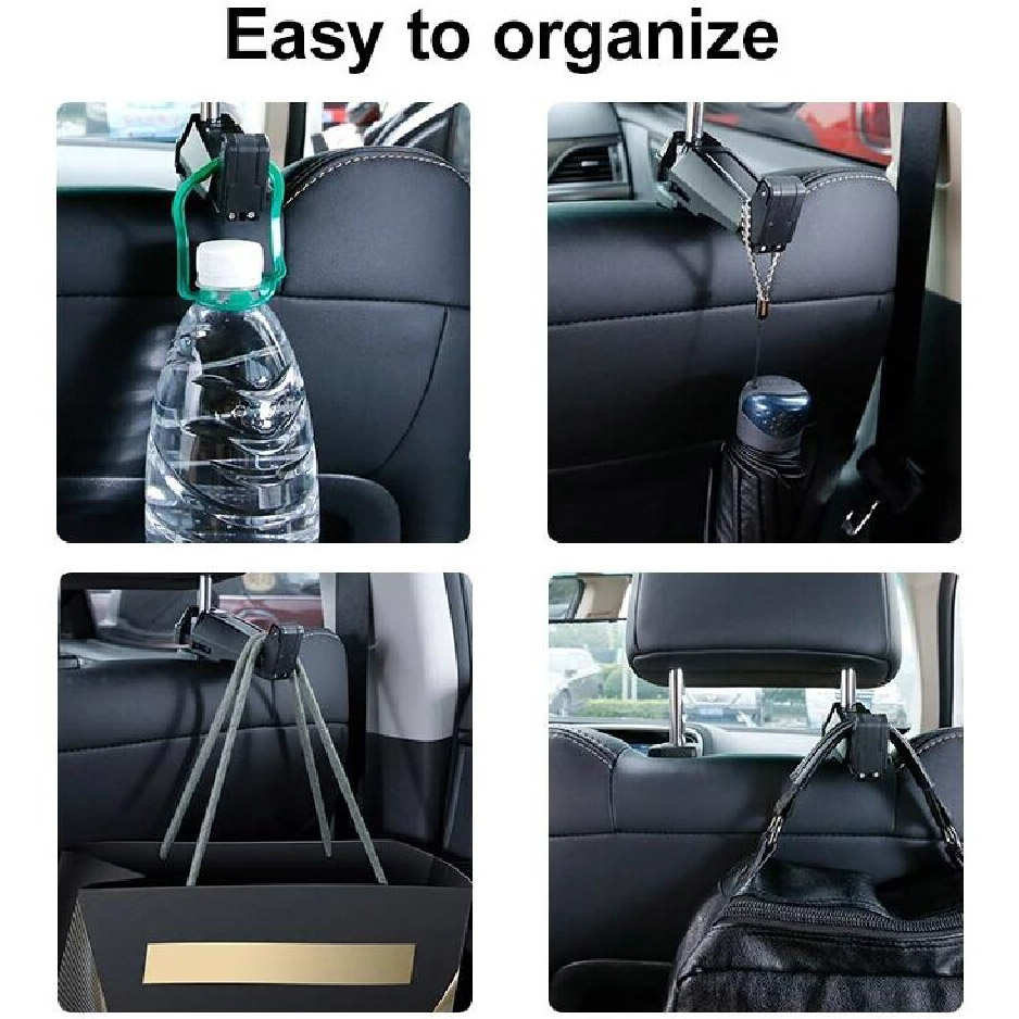 Автотримач Baseus Backseat Vehicle Phone Hook, + гачок-вішалка (SUHZ-A01) black - Зображення 4