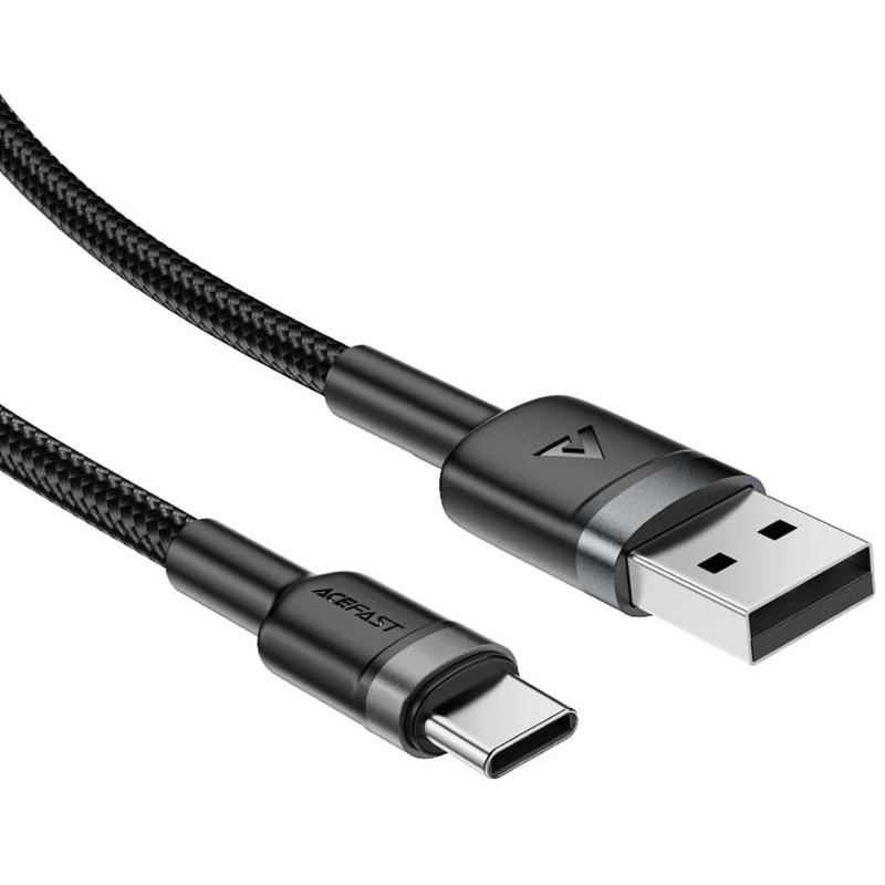 Дата кабель Acefast C22-04 USB to Type-C 60W (1.2m) Black - Зображення 3