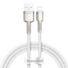 Дата кабель Baseus Cafule Metal USB to Lightning 2.4A (2m) (CALJK-B0) White