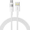 Дата кабель Baseus Display 2 USB to Type-C 100W (2m) (P10382701) Moon White