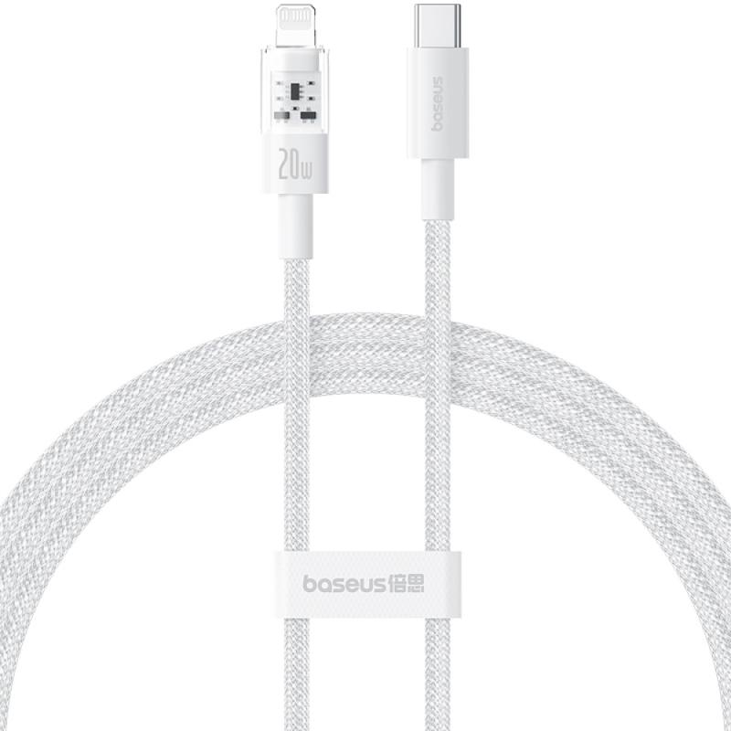 Дата кабель Baseus Gem Fast Charging Type-C to Lightning 20W (2m) (P10373001211-01) Moon White
