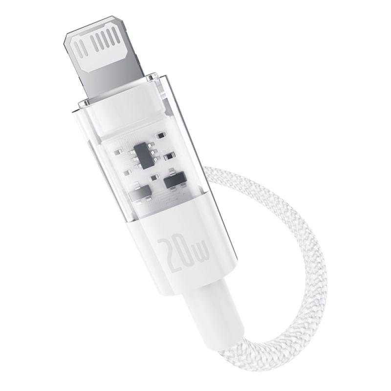 Дата кабель Baseus Gem Fast Charging Type-C to Lightning 20W (2m) (P10373001211-01) Moon White - Зображення 2