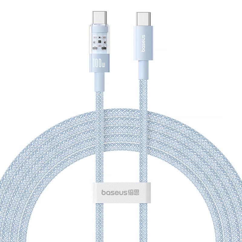 Дата кабель Baseus Gem Fast Charging Type-C to Type-C 100W (1m) (P10373000111) Galaxy Blue
