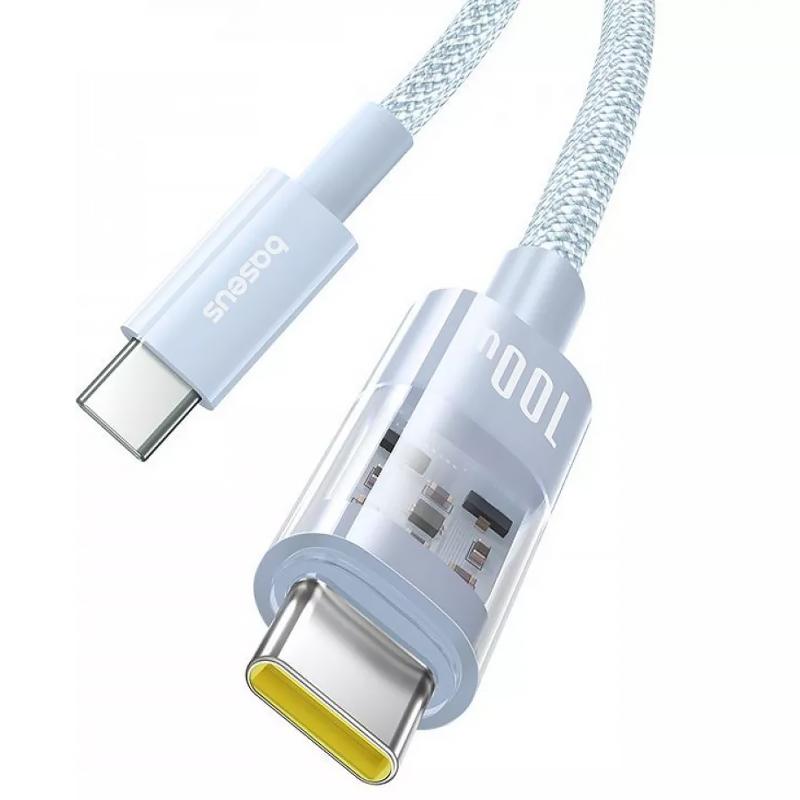 Дата кабель Baseus Gem Fast Charging Type-C to Type-C 100W (1m) (P10373000111) Galaxy Blue - Зображення 2