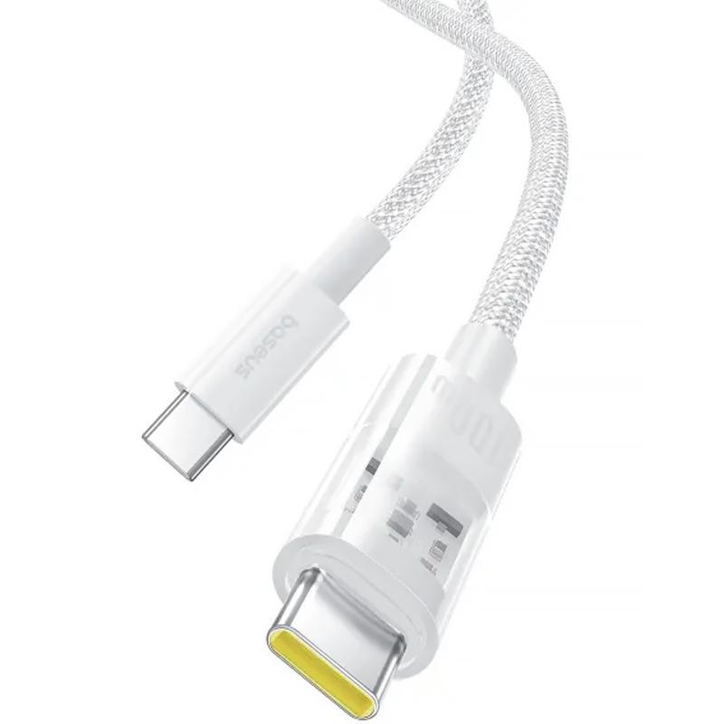 Дата кабель Baseus Gem Fast Charging Type-C to Type-C 100W (1m) (P10373000111) Moon White - Зображення 4