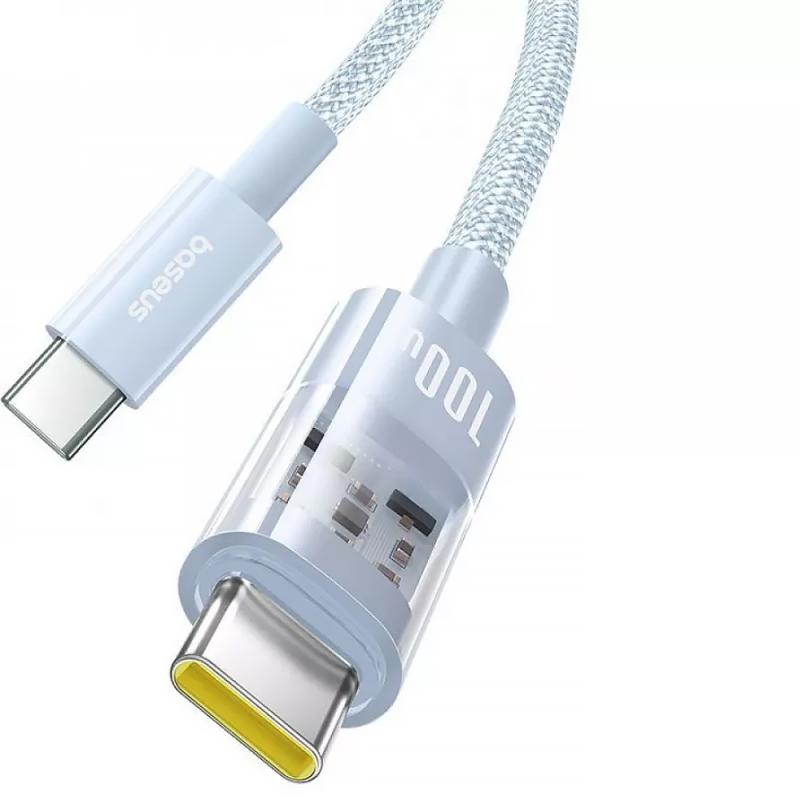 Дата кабель Baseus Gem Fast Charging Type-C to Type-C 100W (2m) (P10373000111-01) Blue - Зображення 2