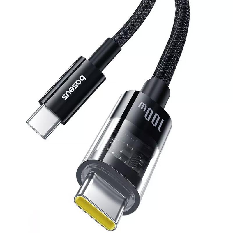 Дата кабель Baseus Gem Fast Charging Type-C to Type-C 100W (2m) (P10373000111-01) Cluster Black - Зображення 2