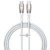 Дата кабель Baseus Glimmer Series Fast Charging Type-C to Type-C 100W 1m (CADH00070) White