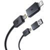 Дата кабель Baseus Versatile Two-for-Two USB/Type-C to Type-C/Lightning 60W (0.6m) (P10383000) Cosmic Black