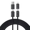 Дата кабель Baseus Versatile Two-for-Two USB/Type-C to Type-C/Lightning 60W (2m) (P10383000) Cluster Black