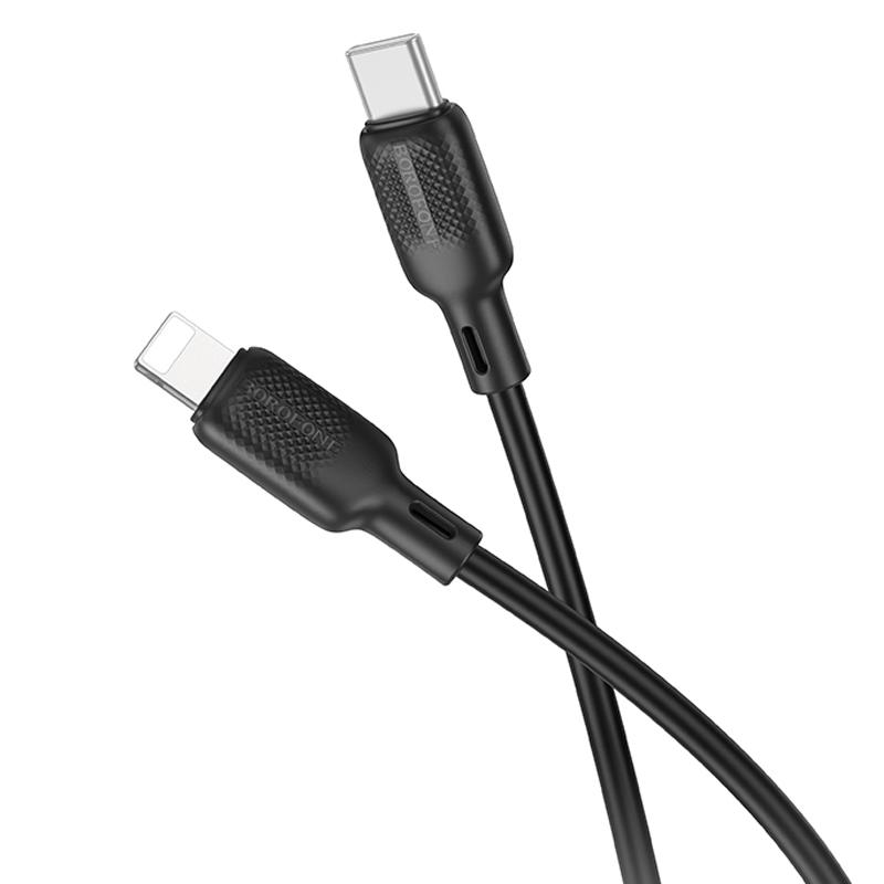 Дата кабель Borofone BX113 Lenny Type-C to Lightning 27W (3m) Black - Зображення 2
