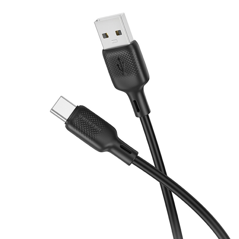 Дата кабель Borofone BX113 Lenny USB to Type-C 3A (2m) Black - Зображення 3
