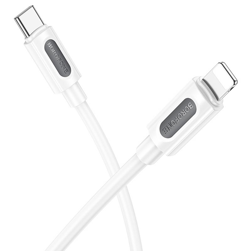 Дата кабель Borofone BX114 Structure Type-C to Lightning 27W (1m) White - Зображення 3