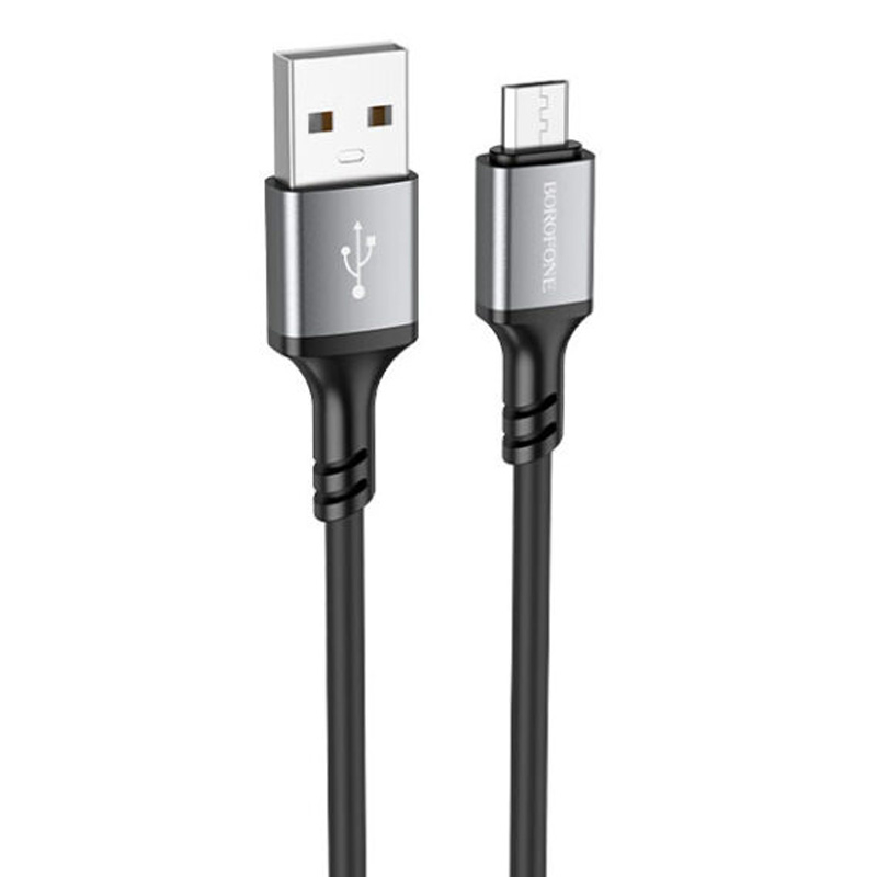 Дата кабель Borofone BX83 Famous USB to MicroUSB 2.4A (1m) Black