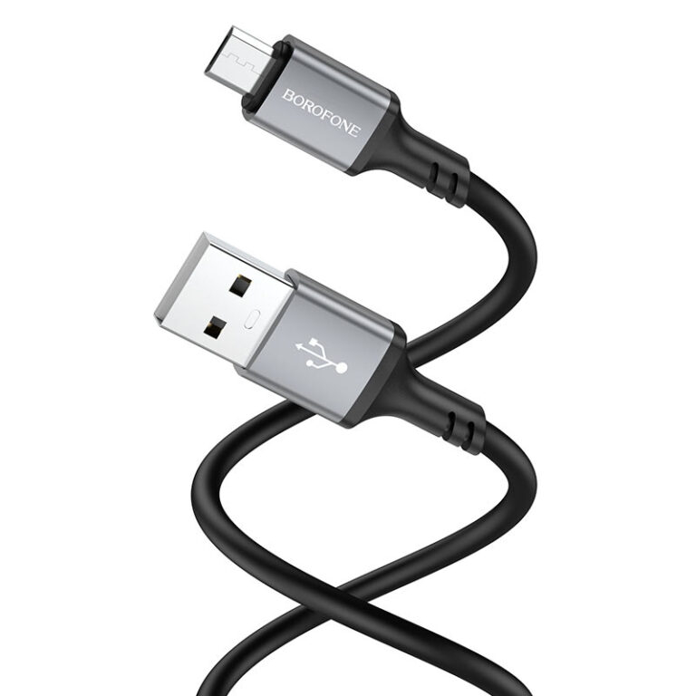 Дата кабель Borofone BX83 Famous USB to MicroUSB 2.4A (1m) Black - Зображення 3