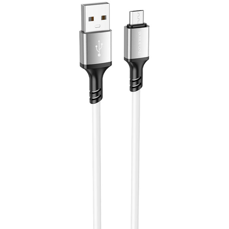 Дата кабель Borofone BX83 Famous USB to MicroUSB 2.4A (1m) White
