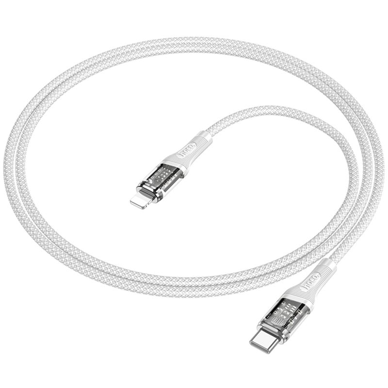 Дата кабель Hoco U111 Discovery Edition Type-C to Lightning 27W (1.2m) Grey - Зображення 3