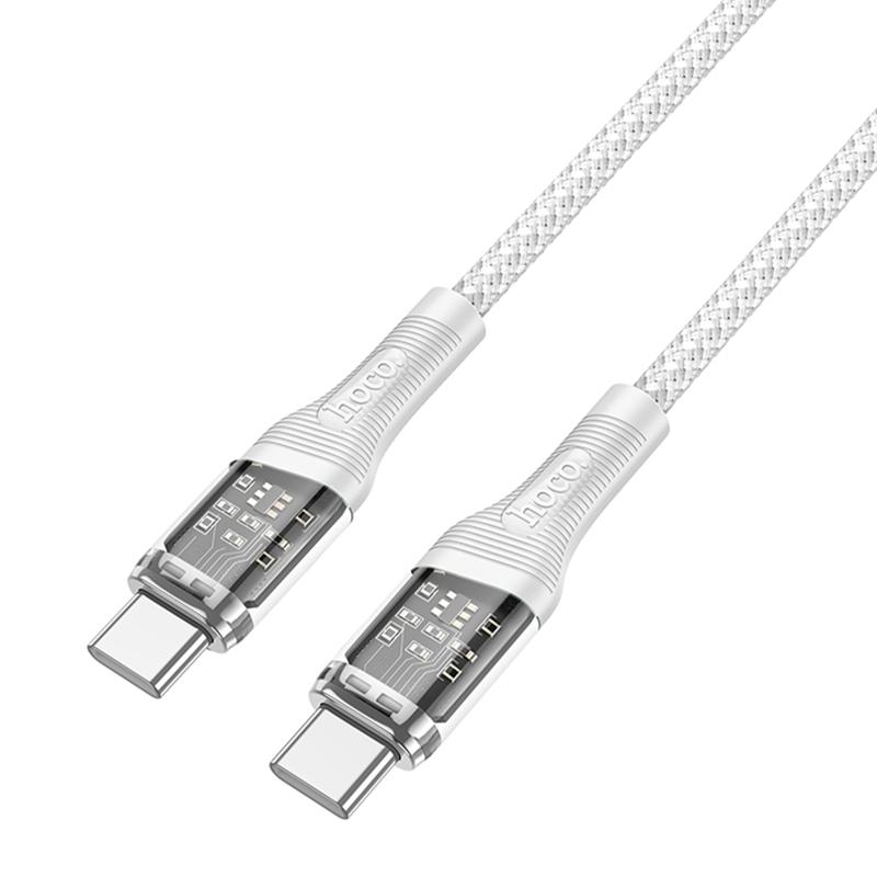 Дата кабель Hoco U111 Discovery Edition Type-C to Type-C 60W (1.2m) Grey - Зображення 3