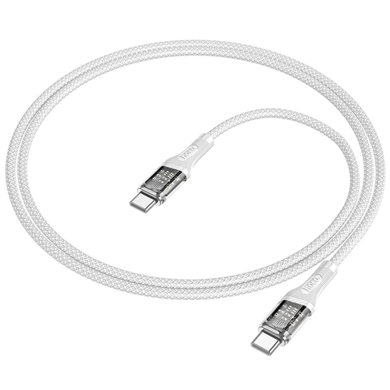 Дата кабель Hoco U111 Discovery Edition Type-C to Type-C 60W (1.2m) Grey - Зображення 4