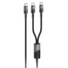 Дата кабель Hoco U139 2in1 Type-C to Type-C/Type-C 100W (1.2m) Black