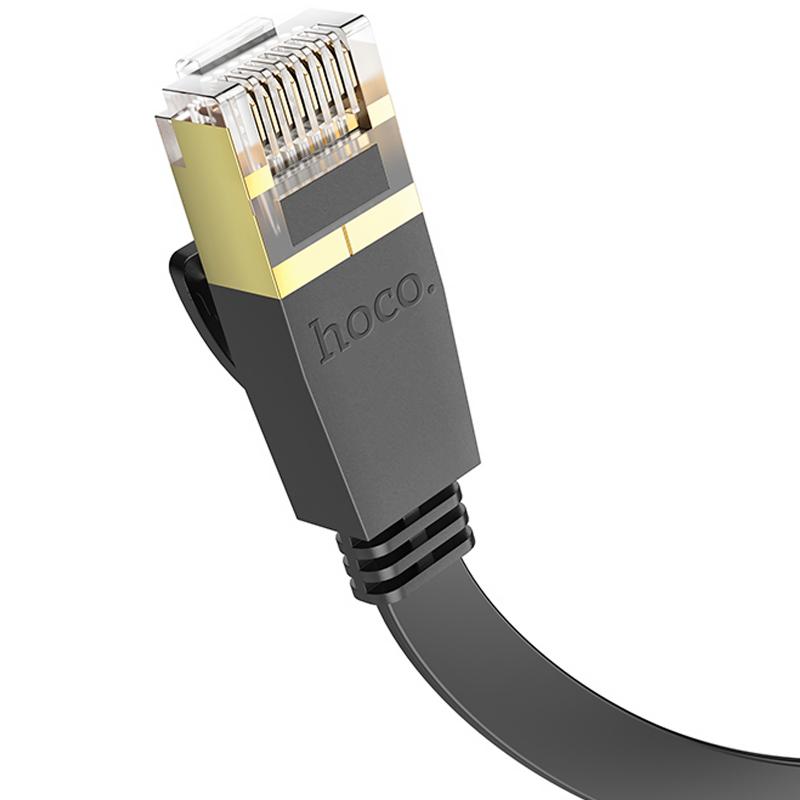 Кабель (патч-корд) Hoco US07 Level Pro copper gigabit ethernet (1m) Black - Зображення 2