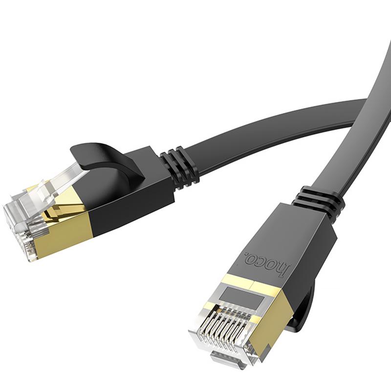 Кабель (патч-корд) Hoco US07 Level Pro copper gigabit ethernet (1m) Black - Зображення 3