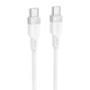 Дата кабель Hoco X109 Energy silicone Type-C to Type-C 60W (1m) White