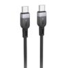 Дата кабель Hoco X109 Energy silicone Type-C to Type-C 60W (3m) Black