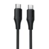 Дата кабель Hoco X124 Bien silicone Type-C to Type-C 60W (1m) Black