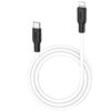 Дата кабель Hoco X21 Plus Silicone Type-C to Lightning (1m) Чорний / Білий