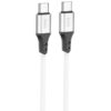 Дата кабель Hoco X86 Spear Type-C to Type-C 60W (1m) White