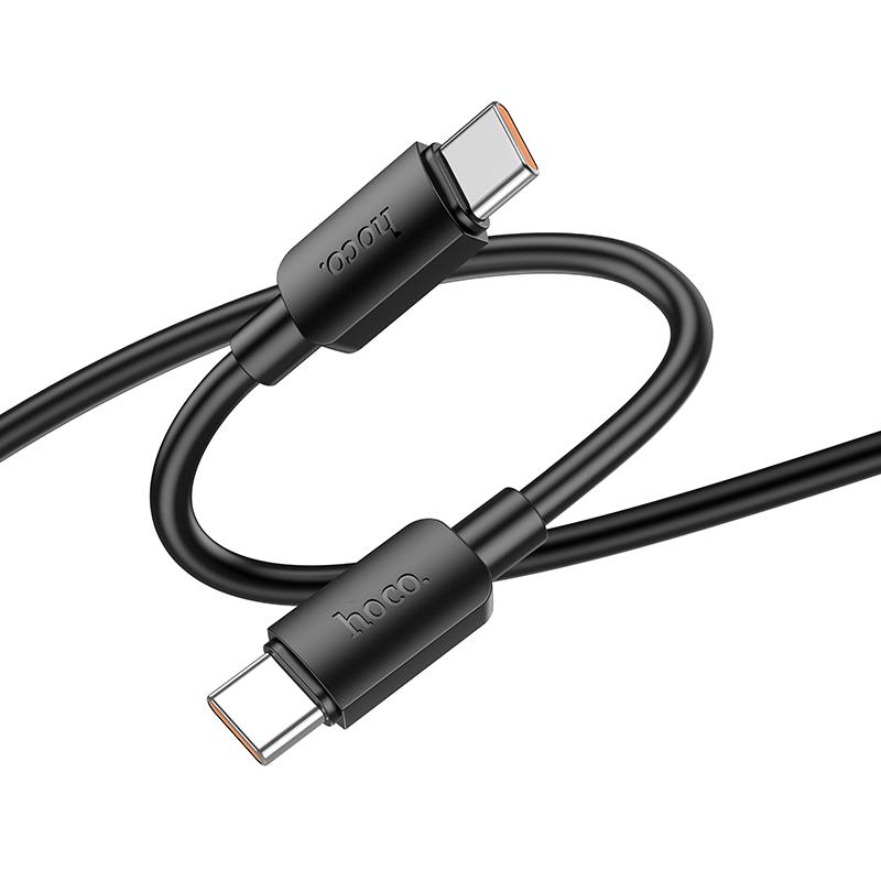 Дата кабель Hoco X96 Hyper Type-C to Type-C 100W (1m) Black - Зображення 3