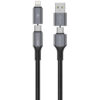 Дата кабель WIWU C077 Cyberlink Type-C to Lightning 27W (1m) Silver