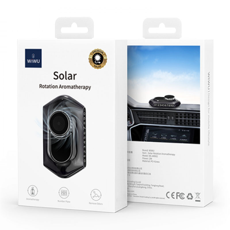 Ароматизатор у машину WIWU Wi-AR002 Solar Rotation Aromatherapy Black - Зображення 6
