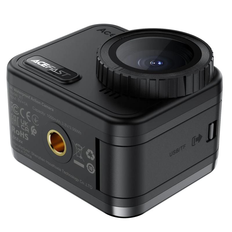Екшн-камера Acefast X1 4K sports waterproof IPX8 Black - Зображення 5